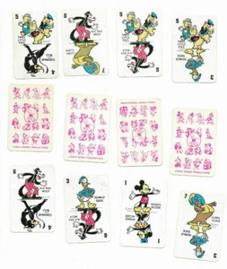 35 Vintage Disney Dominoes Playing Cards Mickey Donald Goofy - Picture 1 of 1