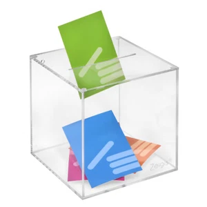 Losbox aus Acrylglas 150x150x150mm / Aktionsbox /Acrylbox / Spendenbox - Bild 1 von 5