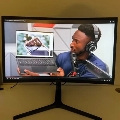 Monitor curvo para juegos Samsung C27HG70 HDR10 144hz FreeSync 27 pulgadas Foto 1 de 4