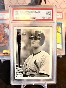 ⭐️ ALBERT PUJOLS 2001 BOWMAN HERITAGE #351 PSA 9 MINT ROOKIE RC CARDINALS CARD - Picture 1 of 2