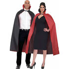 NEW * BLACK / RED REVERSIBLE CAPE * Halloween Costume Adult One Size