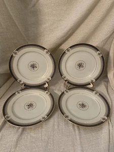Set 7 Mikasa Grande Ivory Tropez Salad Plates L5504 Japan 7 5/8” VTG Gray Floral - Picture 1 of 24