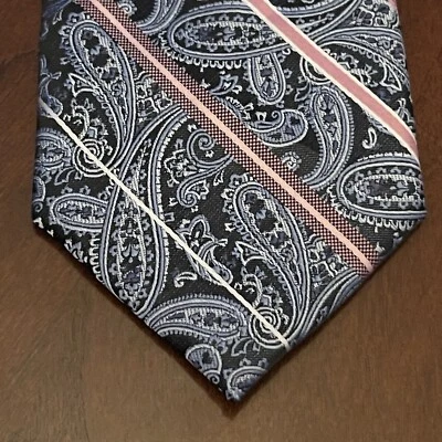 Corbata para el cuello Platinum Designs azul rosa hecha a mano 100 % poliéster para hombre hecha en China Foto 1 de 4