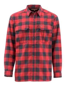 Simms Shirt Mens XL Flannel Buffalo Plaid Long Sleeve Lined Outdoor fishing NWT - Picture 1 of 5