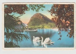 Switzerland , LUGANO LAKE, 1956 ,USED, AIR MAIL TO ISRAEL - Picture 1 of 2