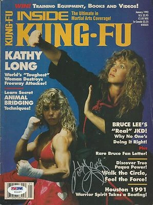 Kathy Long Signed 1992 Inside Kung-Fu Magazine PSA/DNA COA UFC 1 Autograph MMA - Image 1 of 4