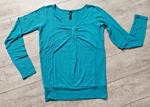 Langarm-Shirt Damen "flame", Petrol, Gr. S - Bild 1 von 3