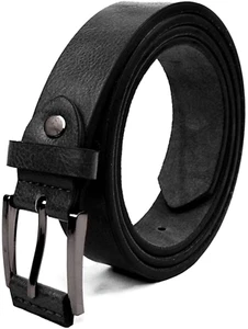 Men's Leather Belt,  Trouser Belts for Men, 1.25" Wide, Waist 28" - 48" - Picture 1 of 3