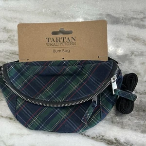 Riñonera Tartán English Scottish Traditions Fanny Pack Azul Verde - Imagen 1 de 3