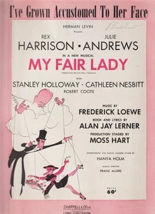 I've Grown Accustomed to Her Face My Fair Lady Klavier Noten 1956 - Bild 1 von 3