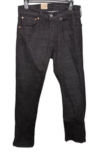 Jeans Levi's Nero 501 Uomo 31x30 Bottone Fly Gamba Dritta NUOVO - Foto 1 di 5