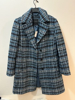 Precioso abrigo Talbots mezcla de lana a cuadros talla mediana nuevo con etiquetas Foto 1 de 4