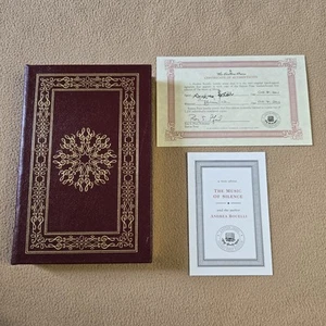The Music of Silence, Andrea Bocelli, SIGNED Limited 1st Edition, Easton Press - Imagen 1 de 10
