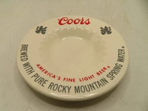 Coor’s Beer Off White Round Advertising Ashtray 6 inch. Ceramic Ashtray - Picture 1 of 2