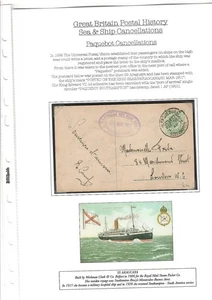 Great Britain 1911 Paquebot cancellation on board SS Araguaya to Southampton - Picture 1 of 1