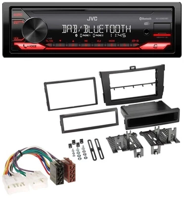 JVC Bluetooth USB DAB MP3 Autoradio für Toyota Corolla ab 2009 schwarz - Bild 1 von 4