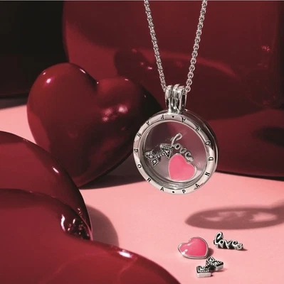 Pandora Medallón Flotante Collar Plata Foto 1 de 4