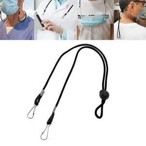 Non-slip Hanging Face Mask Lanyards Neck Straps Protect Ears With Two Clips - Picture 1 of 10