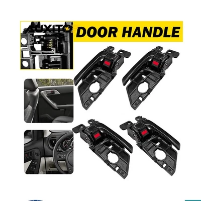 4PCS Interior Door Handle For 2010-2013 Kia Forte Forte Koup Left & Right Black - Image 1 of 4