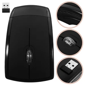 Wireless Mouse Foldeble Computer Mouse for Home (Black) Wireless Mouse - Picture 1 of 12