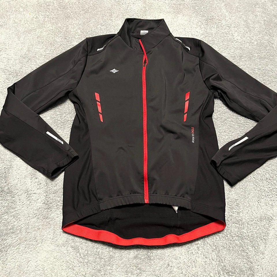Santic куртка мужская XXL красный и черный полный молнии Велосипедное пальто - Изображение 1 из 4