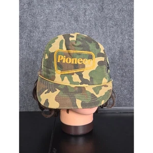 Pioneer Camo Trucker Hat Snapback Cap Mesh Vintage Style Old Soul Outdoor Hunter - Picture 1 of 8