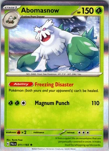 Abomasnow 011/193 SV02: Paldea Evolved Rare - NM - Picture 1 of 2