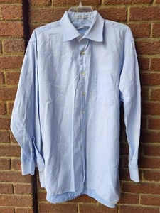 Camisa de vestir Forsyth Of Canada para hombre L grande 16,5 32/33 azul manga larga abotonada - Imagen 1 de 7