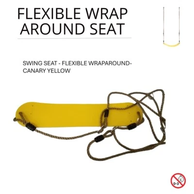 SWING SEAT - FLEXIBLE WRAP AROUND SEAT - FULLY ADJUSTABLE - CANARY YELLOW - Image 1 of 4
