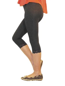 Girls Children's Leggings Capri 3/4 Short with Lace Shorts Cotton - Picture 1 of 19