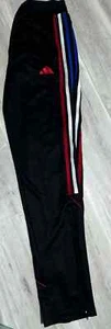 ADIDAS Athletic Pants Black with Red/White/Blue Stripes, Youth X-Large  15-16Y - Picture 1 of 3