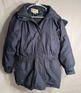 Chaqueta con capucha mediana Eddie Bauer para mujer azul/verde plumón de ganso - Imagen 1 de 5