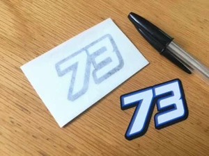 Álex Márquez Nummer 73 Aufkleber (sehr kleines Paar) - 2020 - UK VERKÄUFER - Bild 1 von 1