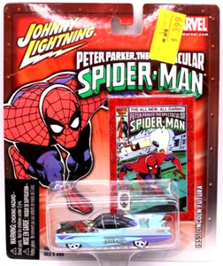 Johnny Lightning Marvel Spiderman 1955 Lincoln Futura lt. blue - Picture 1 of 3