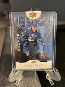 Quinn Hughes 2019-20 UD Upper Deck Buybacks Rookie #113/199 - Vancouver Canucks - Imagen 1 de 2