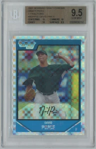 David Price 2007 Bowman Chrome Draft Picks X-Fractors Beckett BGS 9.5 22324 - Picture 1 of 2