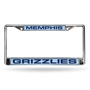 Marco de placa base de corte láser de metal cromado Memphis Grizzlies NBA - Imagen 1 de 7