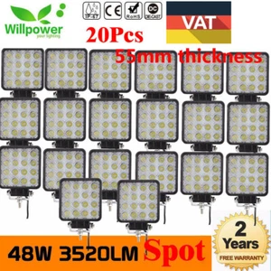 20X 48W LED Work Light Spot Light for Off Road Car Boat Jeep Truck Suv 12V 24V - Imagen 1 de 12