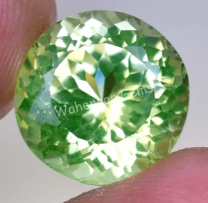 10.00 Ct Natural Green Peridot Round Shape VVS Pak Gemstone AGL Certified - Picture 1 of 8