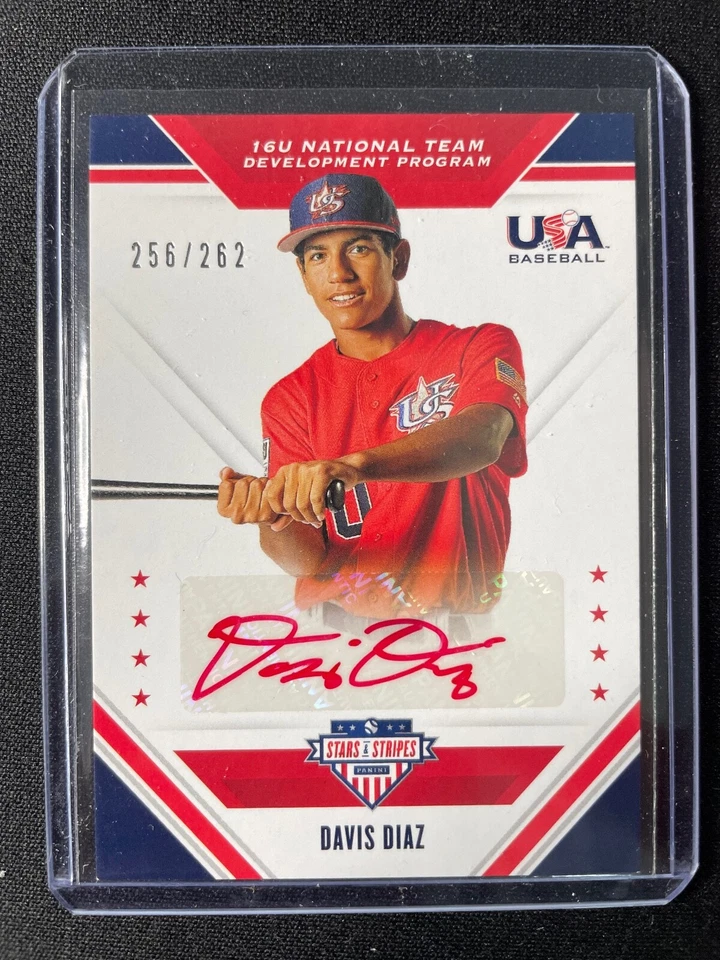 2020 Panini USA Stars & Stripes Davis Diaz Autograph #256/262 Athletics!!! - Image 1 of 1