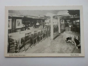 H.M.S. Royal Sovereign Ward Room Vintage Gale & Polden Postcard - Picture 1 of 2