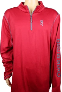 Browning Armas de Fuego Caza Tiro Rojo 1/4 Cremallera Pullover Chaqueta Sudadera Talla 2XL - Imagen 1 de 5