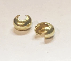 LOT OF 2: NEW #6 UNFINISHED SOLID BRASS PULL CHAIN BALL STOPS fan/lamp part - Picture 1 of 4