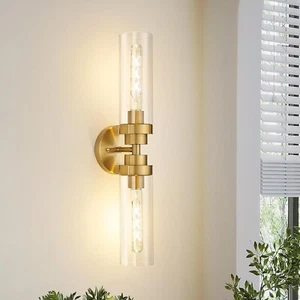 Light Bathroom Vanity Light Fixtures, Modern 22 Inch Brushed Gold Vanity - Picture 1 of 6