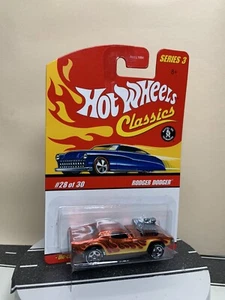 Hot Wheels Classics Series 3 #28/30 Rodger Dodger Orange w/Flames & Chrome 5sp - Picture 1 of 14