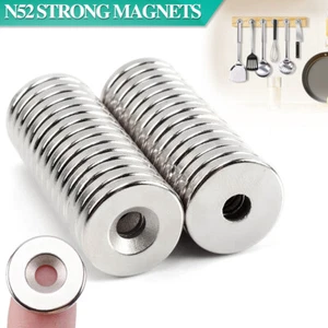 N52 Super Strong Magnets Rare Earth Ring Round Cylinder Neodymium Magnet 30x5mm - Picture 1 of 15