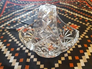 CESTA DE CRISTAL DE VIDRIO CORTE BOHEMIA - Imagen 1 de 8