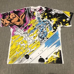 Vintage Vitamin Silver Surfer Galactus AOP T-Shirt Men’s XL Retro Marvel Comics - Picture 1 of 16