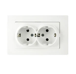 Günsan Moderna 2-fach Steckdose Unterputz Komplett Weiss - Bild 1 von 2