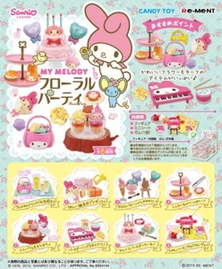 Re-Ment Sanrio My Melody Mini Floral Party komplettes 8er Set EINGESTELLT - Bild 1 von 1